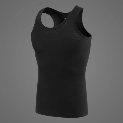 1/3 Piece Men's Four Season Solid Color Plus Size Vest Comfortable Pure Cotton Youth Sports And Fitness Top Middle-aged Base T