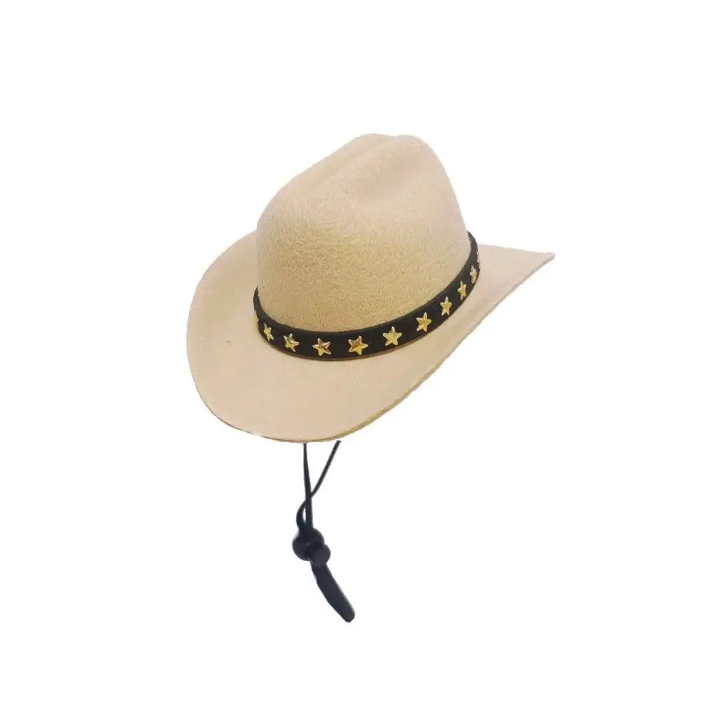 2024 Funny British Pet Dog Hat Star Cowboy Hat Adjustable Dog Costume Top Hat Headwear Pet Hat Dog Cap Pet Sun Hat Pet Supplies