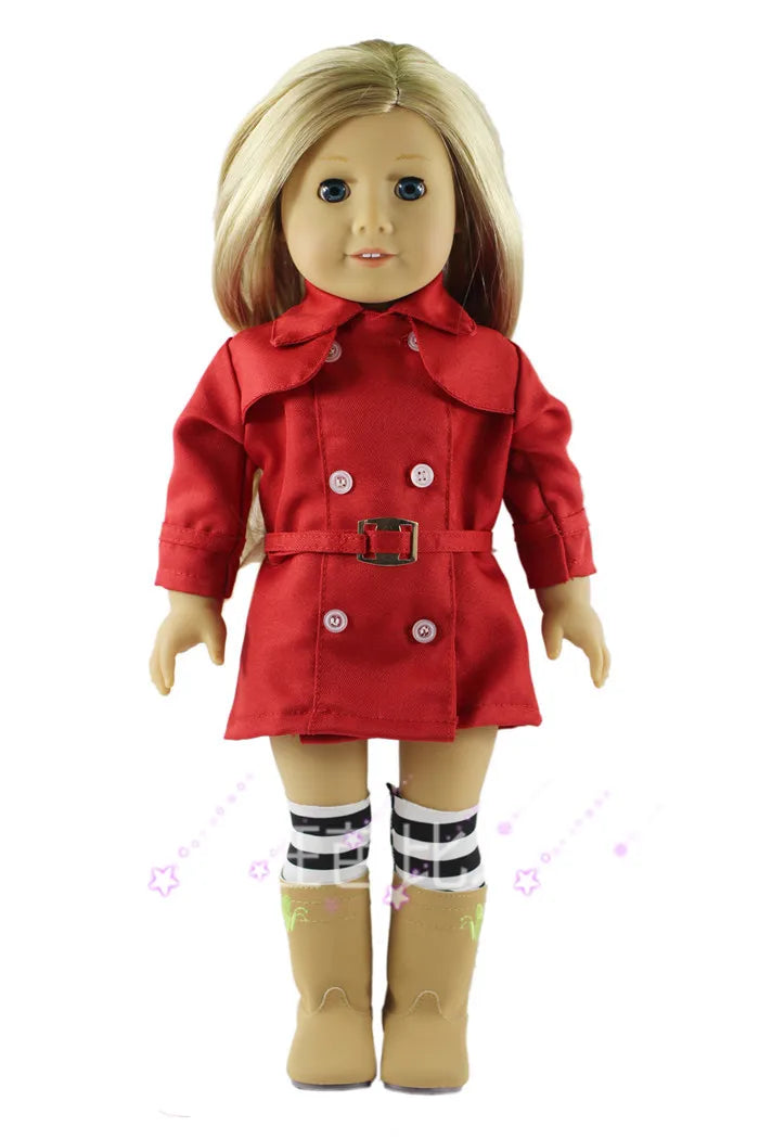 Doll Clothes Pretty Dresses Coat Daily Clothing Fashion Set For 43CM Baby Doll&18Inch American Doll,Girl Toys DIY Gifts