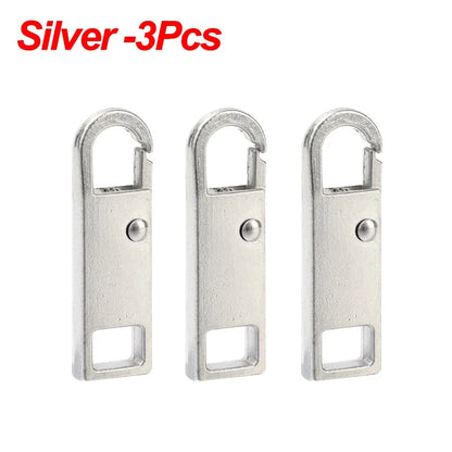 5/1Pcs Universal Metal Zipper Pull Tap Replacement Instant Repair Zipper Head Puller for Clothing Bags DIY Sewing Zipper Sliders