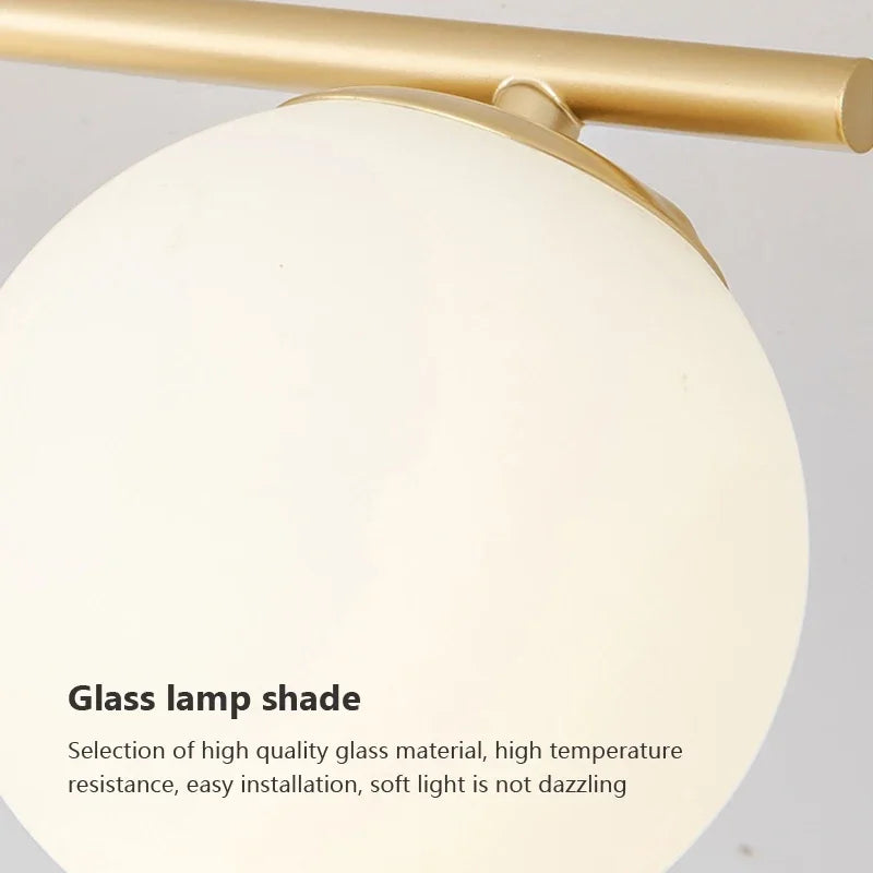 Modern LED Glass Ceiling Lights Full Copper Orb Glass Lamps Aisle Corridor Entry Living Rooms Bedrooms Home Decor Light Fixtures