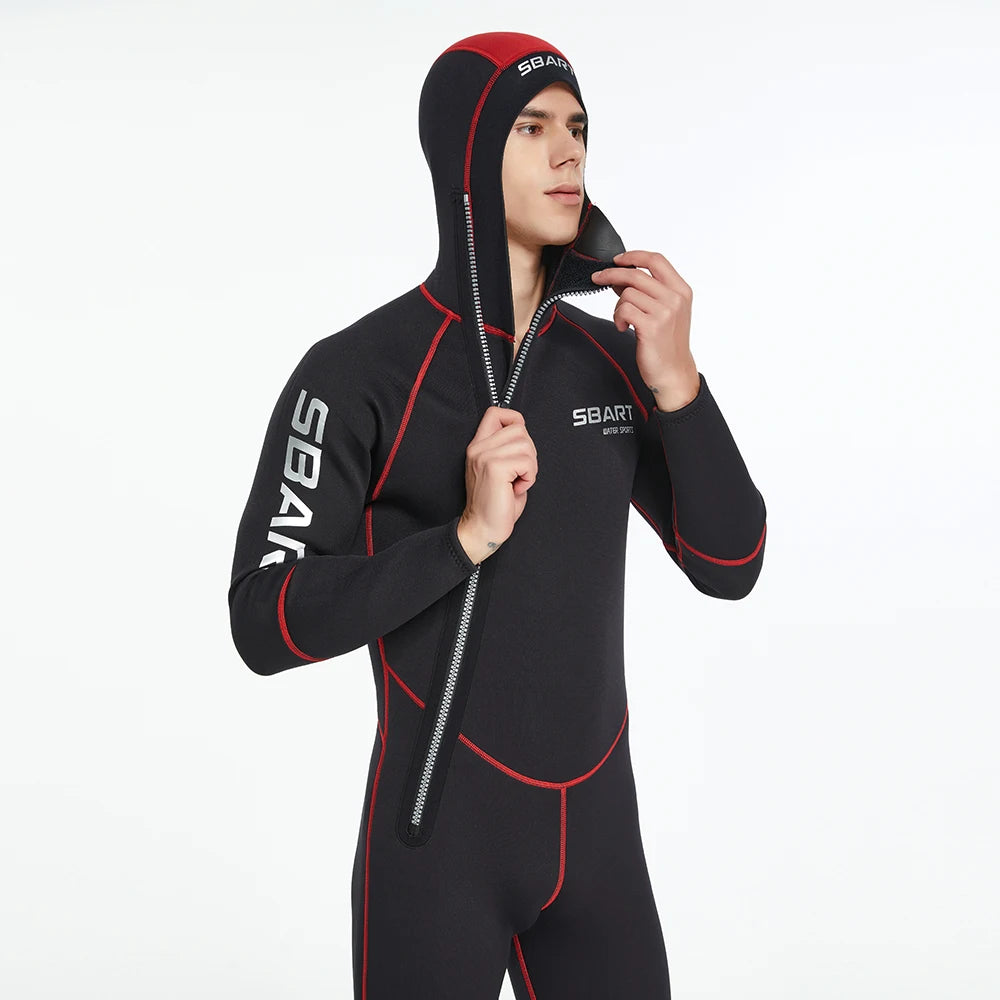 3MM diving suit men's and women's thickened diving suit men's warm hooded swimming wet suit surfing suit jellyfish suit
