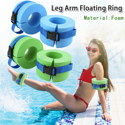 2pcs Swimming Weights Aquatic Cuffs Water Aerobics Float Ring Fitness Exercise Set Workout Ankles Arms Belts Pool Accessories