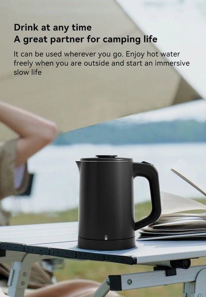 110V 220V Electric Kettle 0.6L Seamless 304 Stainless steel liner Fast heating Mini Teapot Water heater Coffee maker for Travel