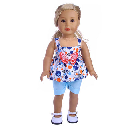 Doll Clothes Pretty Dresses Coat Daily Clothing Fashion Set For 43CM Baby Doll&18Inch American Doll,Girl Toys DIY Gifts