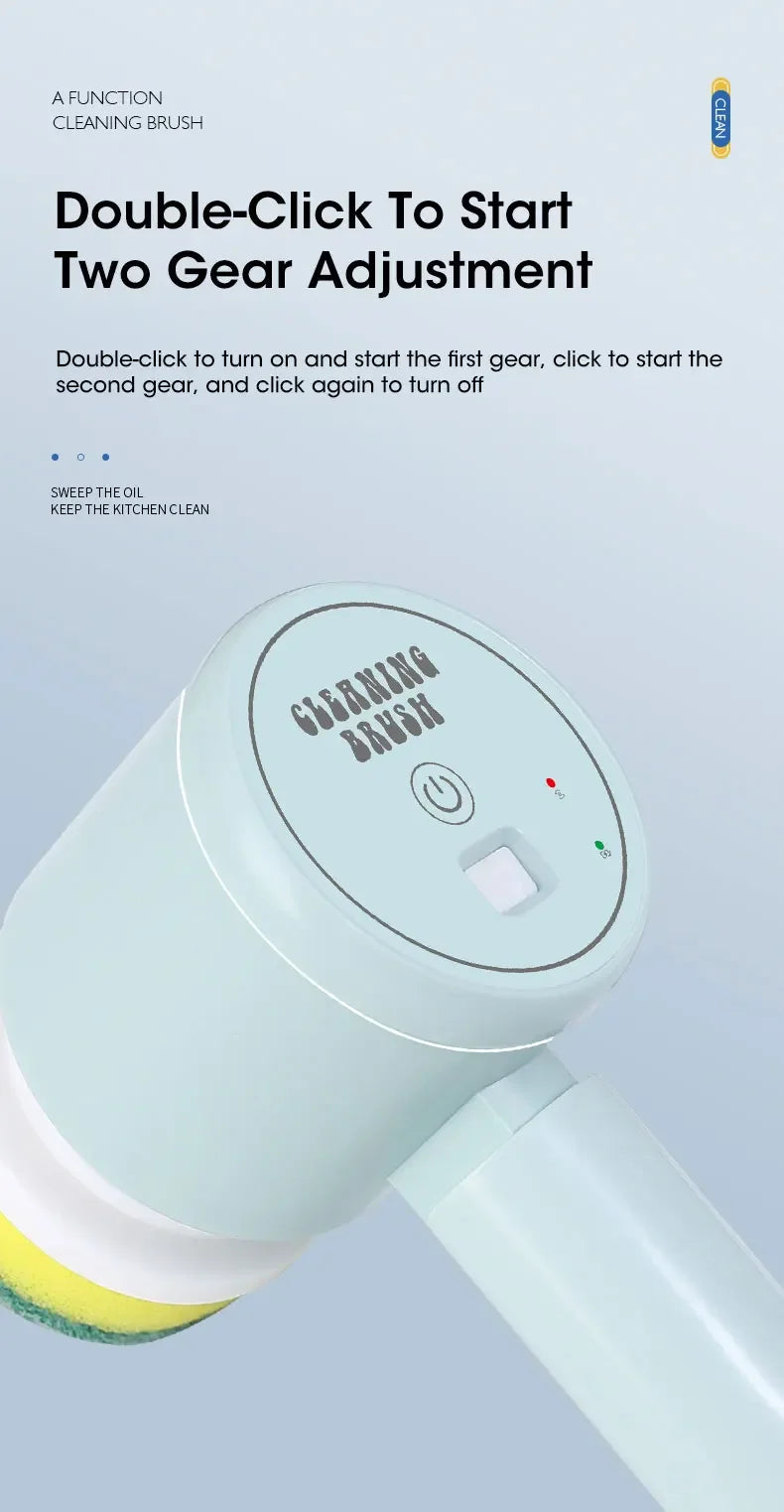 2025 Cordless Electric Spin Scrubber - 5 Brush Heads, IPX7 Waterproof, Rechargeable Bathroom Cleaner for Tile/Shower/Grout