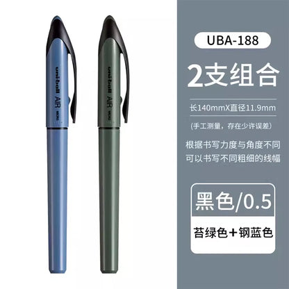Uni Ball Air Micro Gel Rollerball Pen UBA-188 0.5/0.7MM Japanese Stationery Black Technology Straight Liquid Free Control Ink