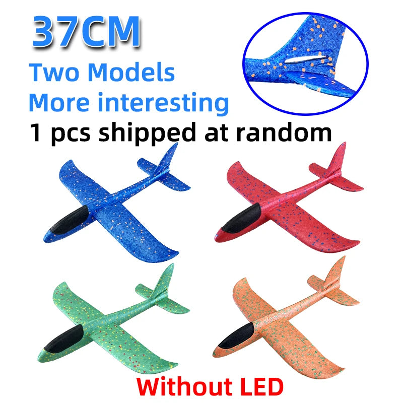 50/33CM Big Flash Foam Plane Glider Hand Throw Light Inertial AirPlane EPP Outdoor Launch Fun of Kids Toys for Children Boy Gift