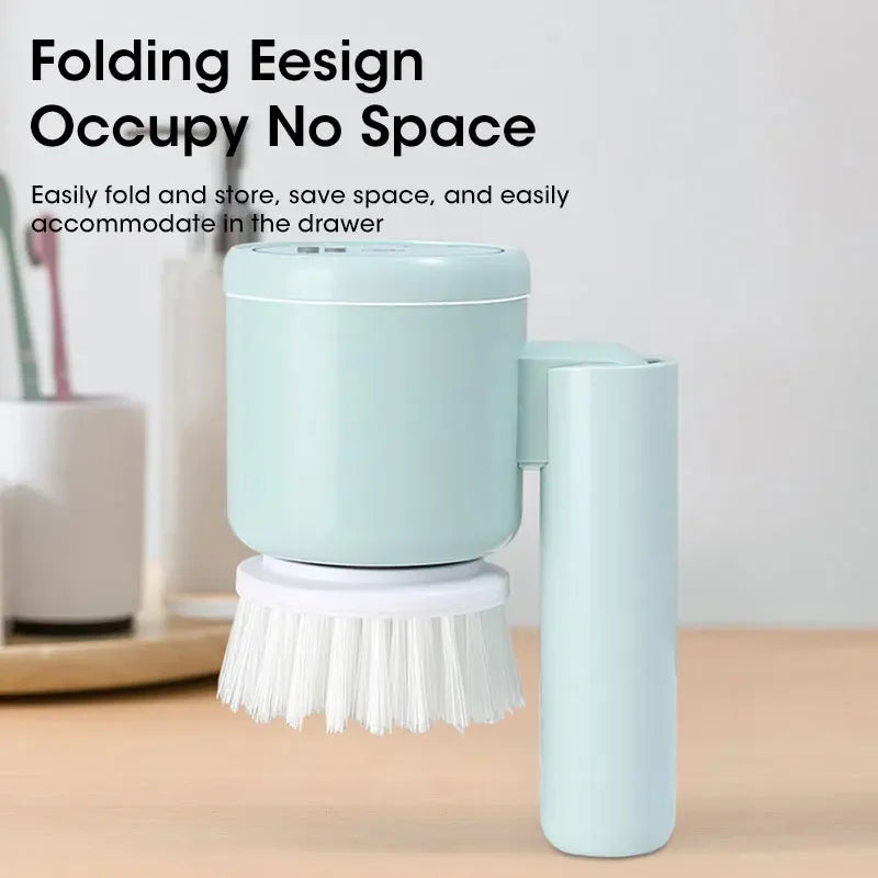 2025 Cordless Electric Spin Scrubber - 5 Brush Heads, IPX7 Waterproof, Rechargeable Bathroom Cleaner for Tile/Shower/Grout