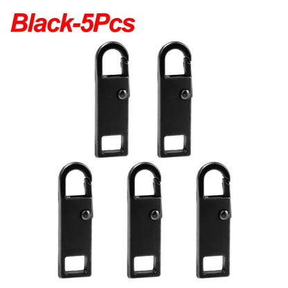 5/1Pcs Universal Metal Zipper Pull Tap Replacement Instant Repair Zipper Head Puller for Clothing Bags DIY Sewing Zipper Sliders