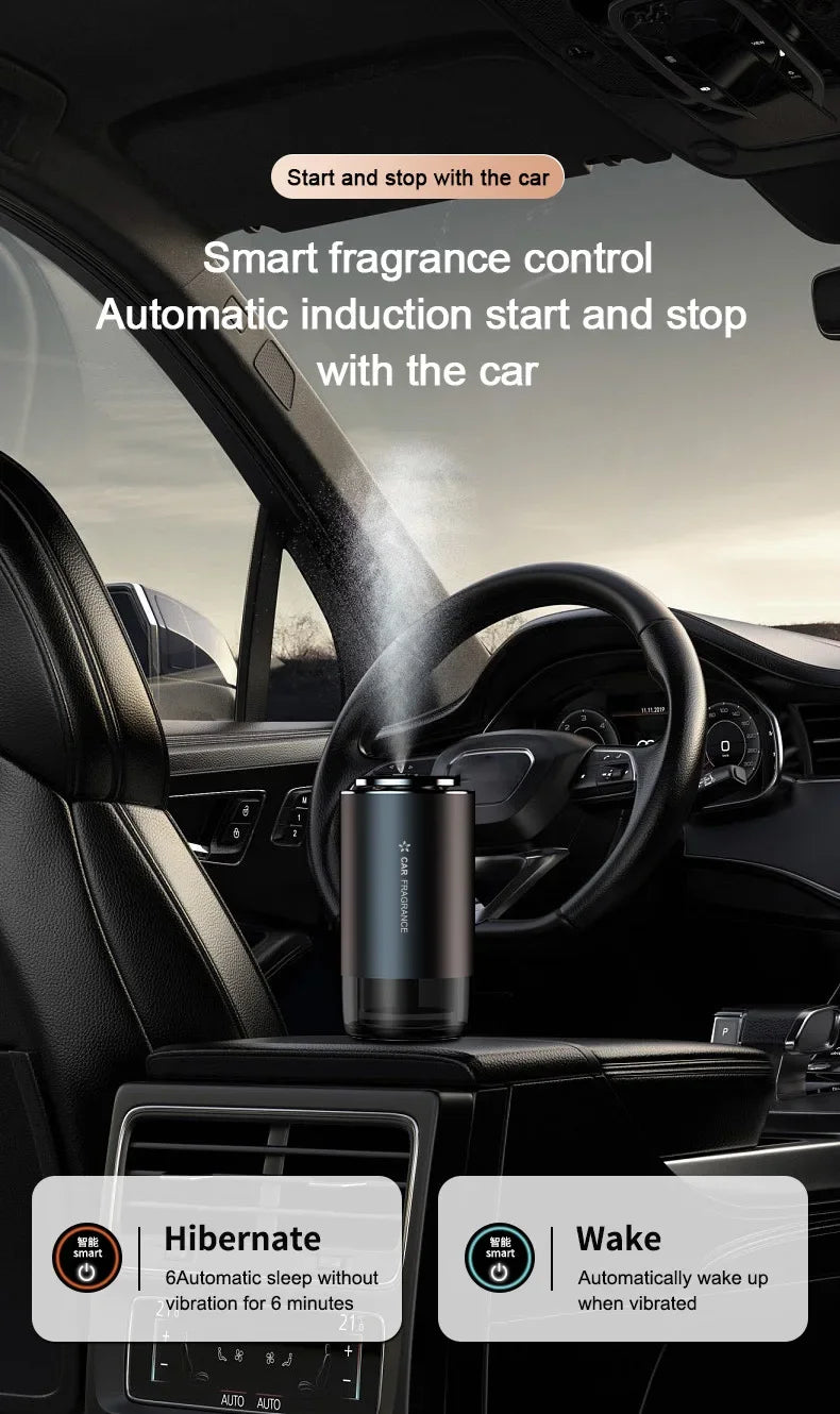 Essential Oil Diffuser Car Intelligent Spray Aromatherapy Aluminum Alloy Onboard Starting Fragrance Diffuser Car Air Fresheners