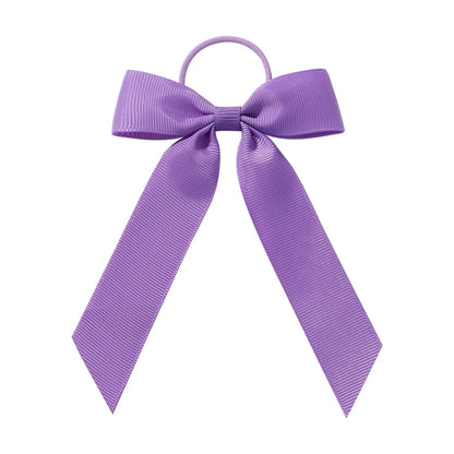 1PC Solid Color Ribbon Pigtail Hair Bows Elastic Hair Bands Holders Ties Hair Accessories for Baby Girls Infants Toddler