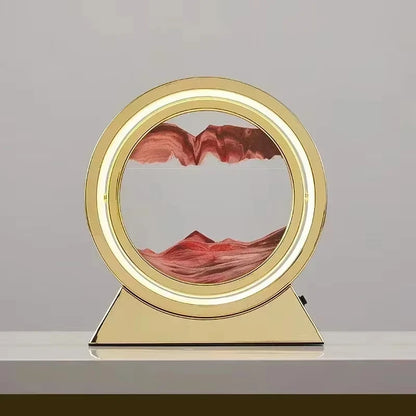Sandscape Kinetic Sand Art Picture Quicksand Table Lamp Dynamic Liquid Hourglass Moving Sand Painting Flowing Sand Home Decor