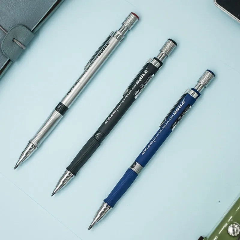 2.0mm Mechanical Pencil Black / Color Lead Refill 2B Sketching Pencil Art Sketch Painting Writing For School & Office Stationery