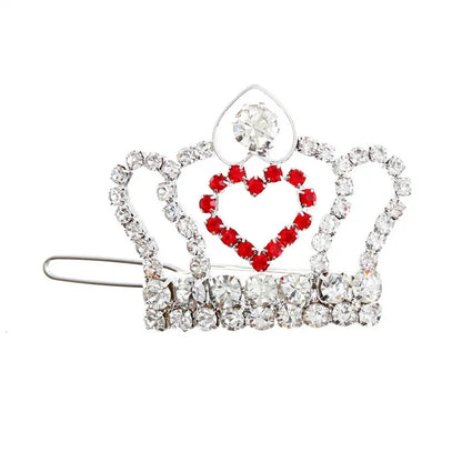 Bling Pearl Dog Collar Small and Medium Dogs Crown Hair Clips Puppy Accessories Doggy Heart and Bone Necklace Pet Supplies