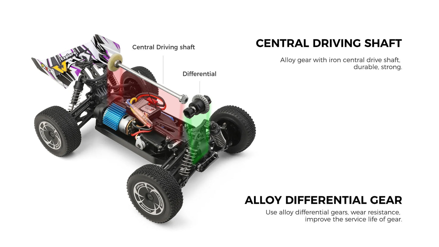 WLtoys 144016 Fast RC Cars 35KM/H OR 75KM/H 1/14 off Road 4WD Drift Toys,2.4G Remote Control Monster Truck for Adults and Kids