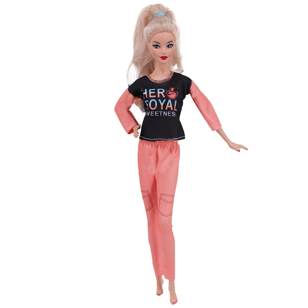 Fashion BJD Doll Clothes Top+pants(+Hats+shoes)Set Fit 30cm Doll&1/6 BJD Doll Clothing Accessories,Toys For Girls Gifts Festival