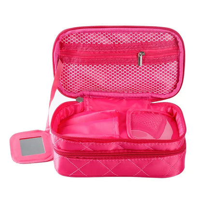 Women's cosmetic bag Double layer Waterproof makeup bag travel essentials organizer large capacity Multifunction toiletry bag