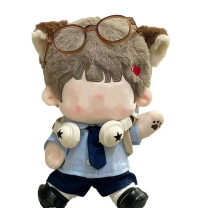 20cm Doll Clothes Blue School Uniform Blouse Set Skirt Suit Clothes For Cotton Stuffed Dolls Toys Accessories Doll Outfit