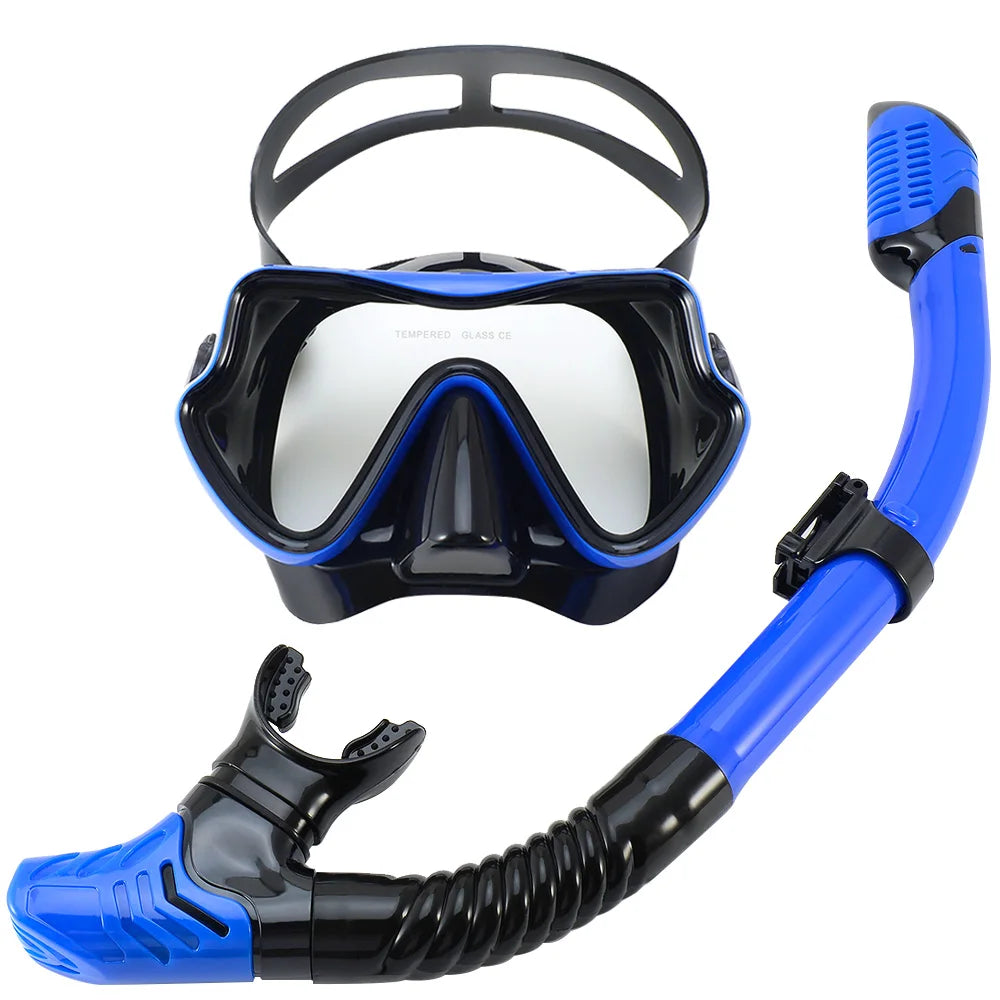 Professional Scuba Diving Masks Snorkeling Set Adult Silicone Skirt Anti-Fog Goggles Glasses Swimming Pool Equipment