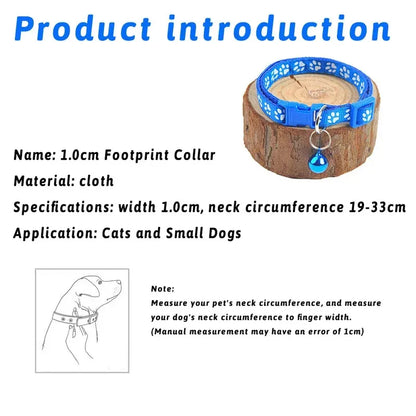 1/3/6/12/18Pcs Hot Pet Cat Bell Collar Dog Print Cat Collar Multi-Color Optional Necklace Ring Cat Rope Collar Pet Supplies