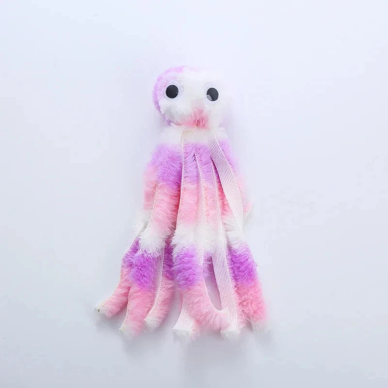 Pet Plush Toy Cat Catnip Octopus Shape Toy Bite Resistant Interactive Pet Cat Plaything Dog Teeth Cleaning Chew Toy Pet Supplies