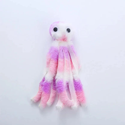 Pet Plush Toy Cat Catnip Octopus Shape Toy Bite Resistant Interactive Pet Cat Plaything Dog Teeth Cleaning Chew Toy Pet Supplies