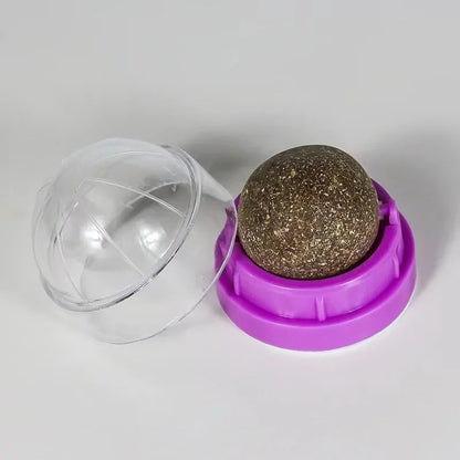 Catnip Balls Funny Lickable Cat Snack Catnip Balls Kitten Playing Chewing Cleaning Teeth Toy for Small Medium Cats Pet Supplies