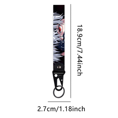 Anime Dragon Keychain For Car Motorcycle Cool Short Lanyard Wrist Strap Key Holder Cosplay Accessories Toys Gifts