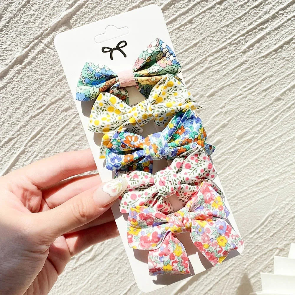 5/7pcs Baby Girl Hair Clips Set Cute Floral Bow Bunny Princess Hairpin for Toddler Girl Lovely Bang Side Clip Hair Accessories