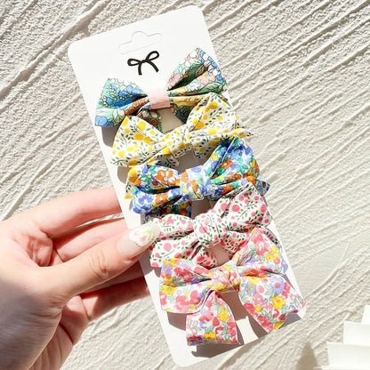 5/7pcs Baby Girl Hair Clips Set Cute Floral Bow Bunny Princess Hairpin for Toddler Girl Lovely Bang Side Clip Hair Accessories