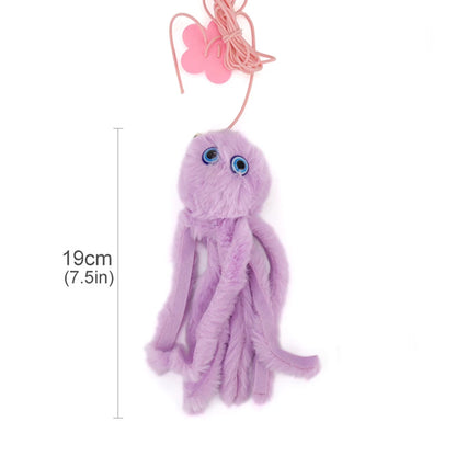 Small Octopus Cat Toy Suction Cup Hanging Cat Toy Squid Retractable Hanging Door Pet Supplies Self-hey Interactive