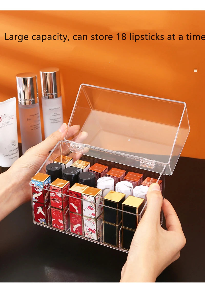Multifunctio Makeup Lipstick Case Makeup Organizer Storage Box Lipstick Display Stand Holder Cosmetic Jewelry Organizer Box
