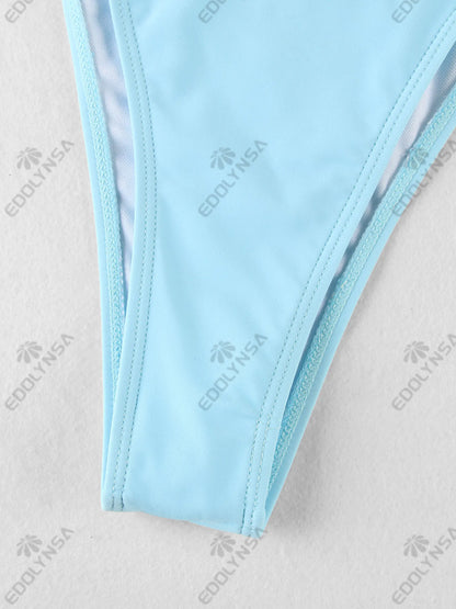 3 Piece Bikini Sets Nightclub Partywear Brazilian Swimsuit O-Ring Bathing Suit with Skirt Thong Biquini Swimwear Women K168