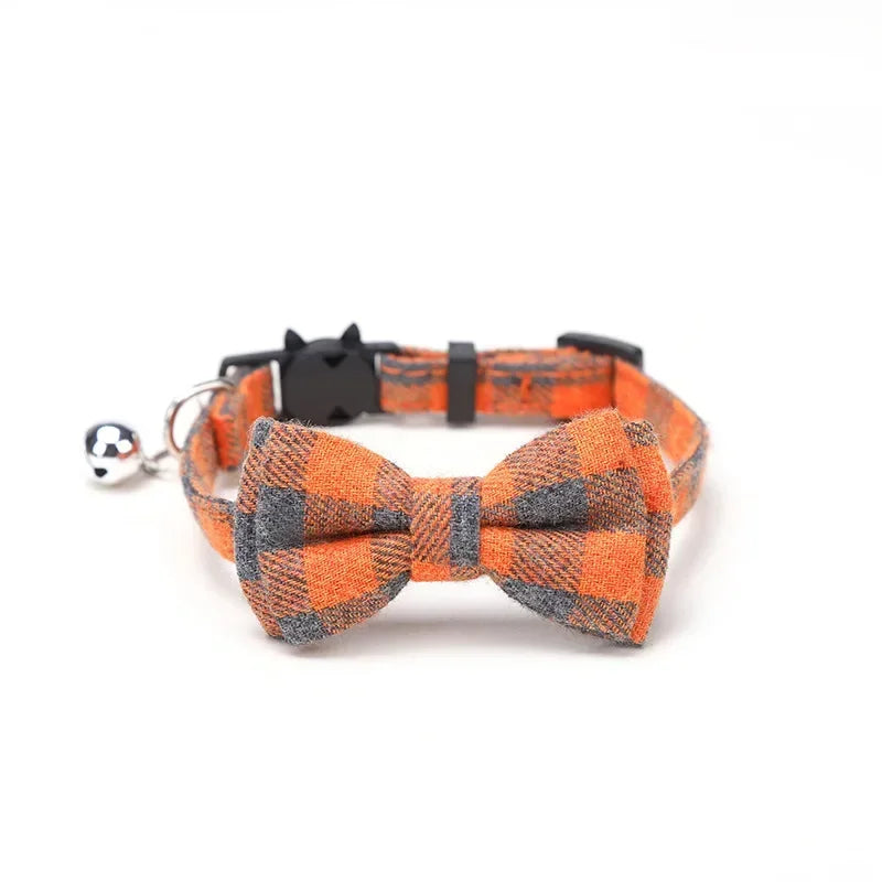 1PC Cute Cat Collar Small Puppy Cat Dog Collars Bow Kitten Collar Bowknot Necklace with Bell for Dog Cat Chihuahua Pet Supplies