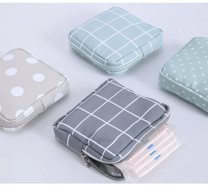 Women Small Cosmetic Bag Set Zipper Girls Mini Sanitary Napkins Makeup Lipstick Bags Travel Earphone Coin Organizer Pouch Bags
