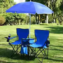 Double Camping Chair with Iron Frame Portable