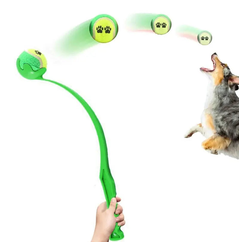 Pet Tennis Ball Launcher Stick - Interactive Outdoor Dog Funny Training Interactive Ball Picking Toy Training Toys Pet Supplies