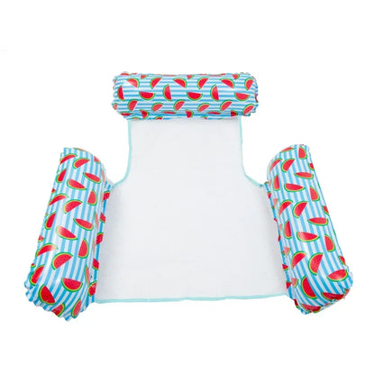 Adult inflatable water mat、Foldable reclining chair with backrest、Inflatable striped floating bed、Single hammock