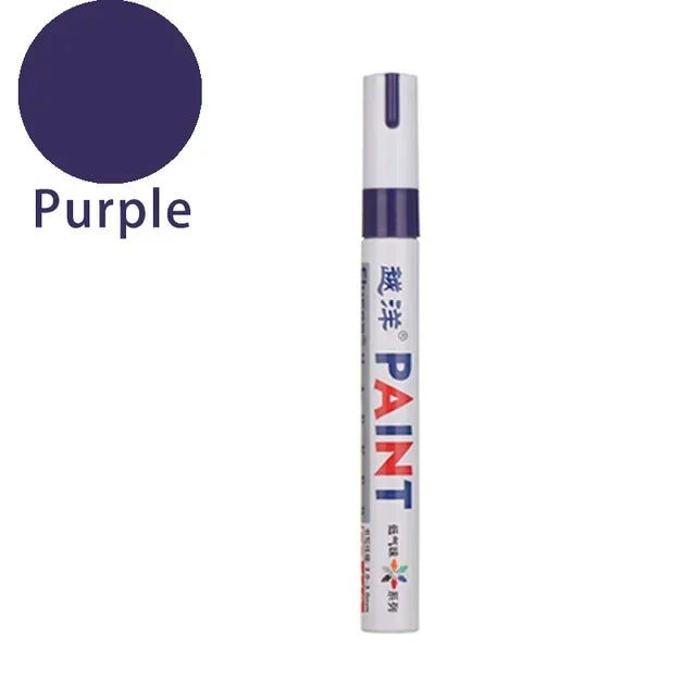 12 Colors White Waterproof Rubber Permanent Paint Marker Pens for Drawing Car Tire Tread Eco-Friendly Tire Painting Highlighter