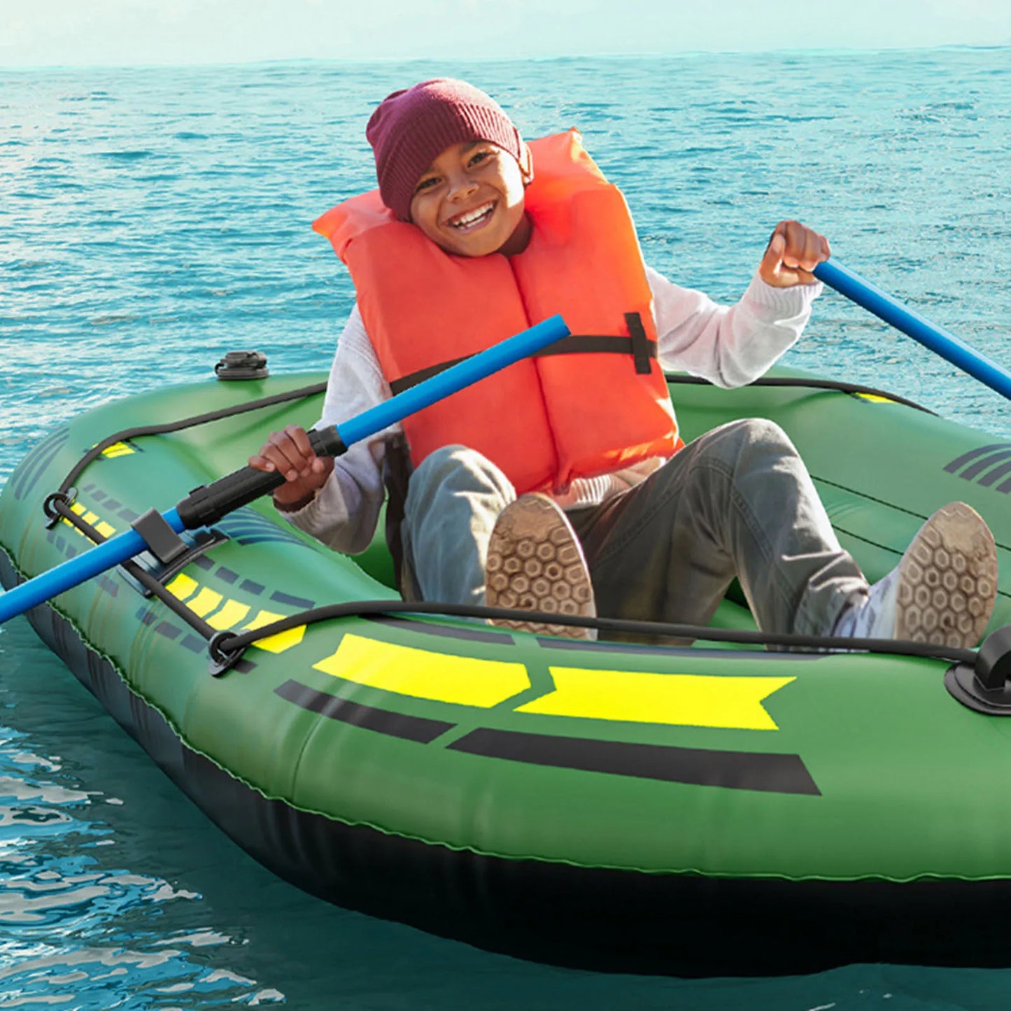High Quality 0.4mm PVC Iatable Kayak Canoe Rowing Air Boat DoubleDrifting Diving Iatable Boat Fishing Boat