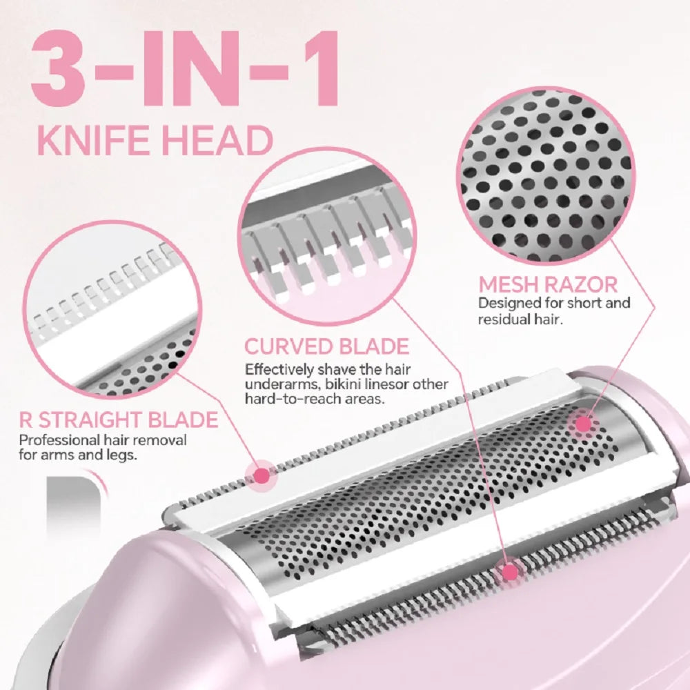 Women's Epilator Electric Hair Shaver Mini Hair Removal Trimmer Portable Body Hair Remover Razor Armpit Arm Leg Hair Epilator