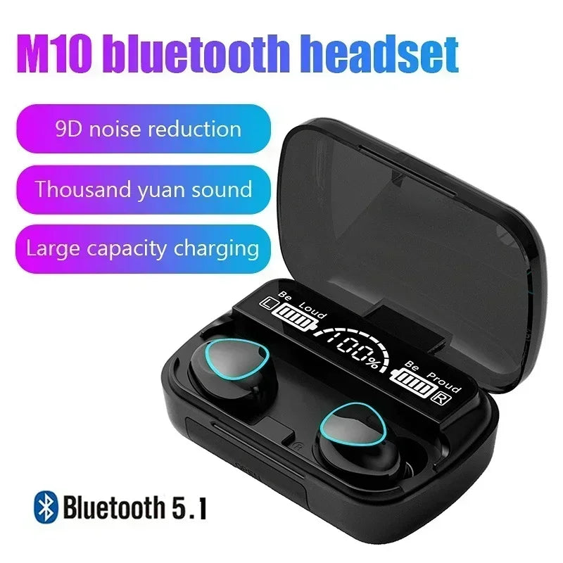 TWS Bluetooth Headphones 2500mAh Charging Box Wireless Earphones With Microphone 9D Stereo Sports Waterproof Earbuds Headset