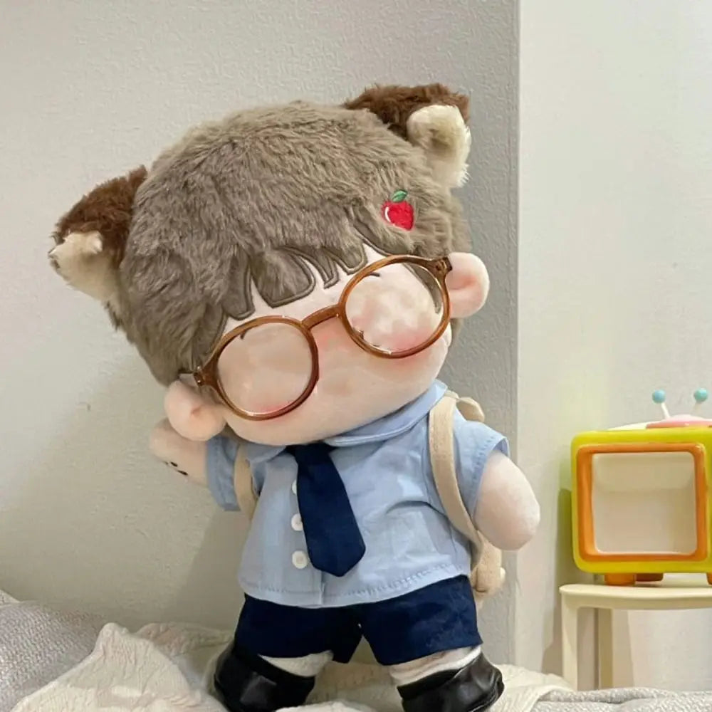 20cm Doll Clothes Blue School Uniform Blouse Set Skirt Suit Clothes For Cotton Stuffed Dolls Toys Accessories Doll Outfit