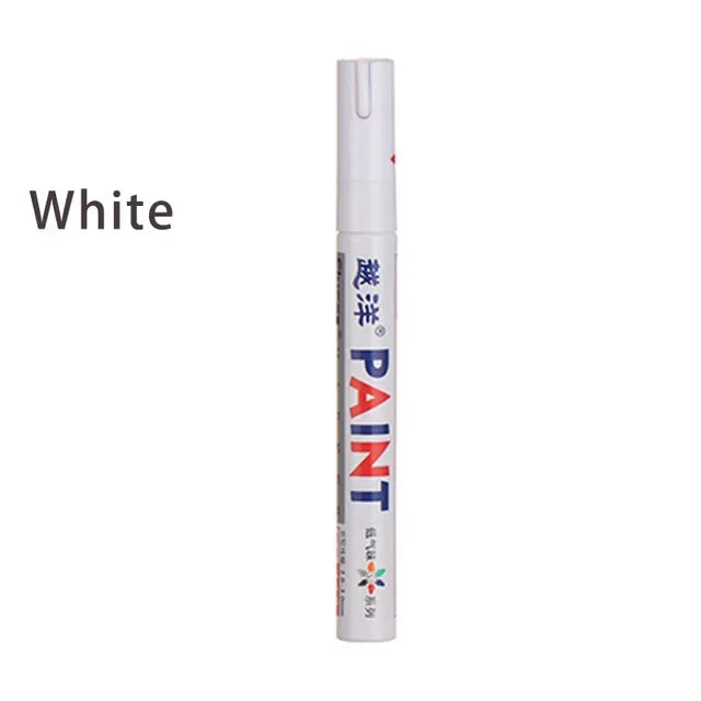12 Colors White Waterproof Rubber Permanent Paint Marker Pens for Drawing Car Tire Tread Eco-Friendly Tire Painting Highlighter
