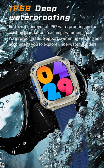 LIGE New 2.1" Ultra HD NFC Bluetooth Call Smart Watch Men Compass GPS Track 460mAH Battery Waterproof Watches For Android IOS