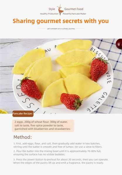 Electric Crepe Maker Cake Maker Machine Breakfast Pizza Baker Pancake Baking Pan Non-Stick Pan Chinese Spring Roll Cooking Pan