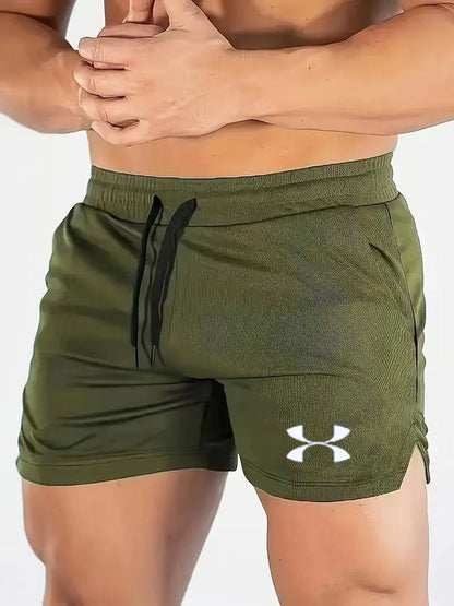 New Summer Branded Fitness Shorts Men's Daily Mesh Breathable Fitness Pants Running Shorts Men's Jogging Sportswear