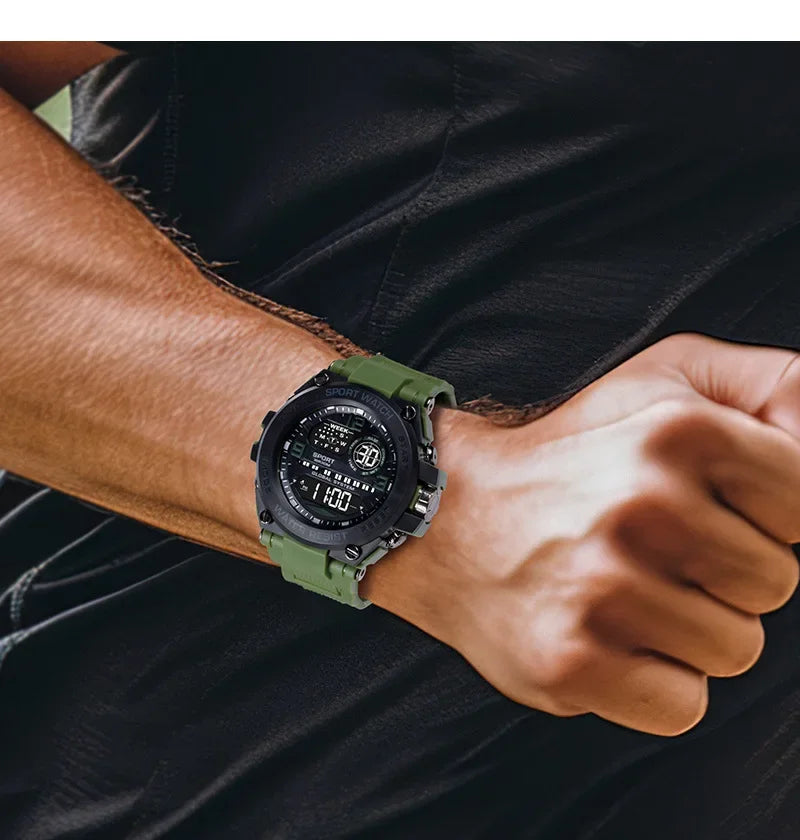 MAYZHISU Sports Electronic Watch for Man Student Teens Outdoor Waterproof Men's Sports Watches LED Digital Clock