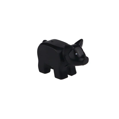 City Animal Zoo Farm Series Building Blocks Street View Panda Brown Bear Cat Pig Long Wool Sheep Cow Cattle Pet Bricks Toys Kids